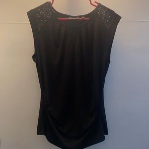 Sleeveless black shirt